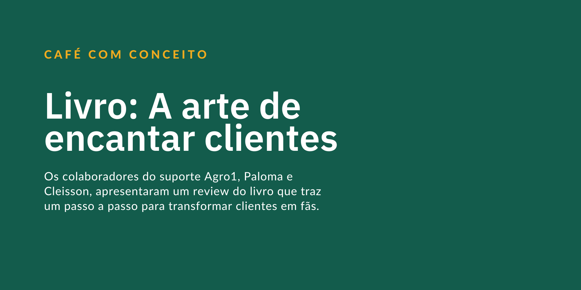 Review do livro é tema do café com conceito